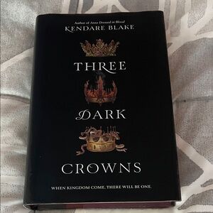 Three Dark Crowns Decorative Coffee Table Book - Black